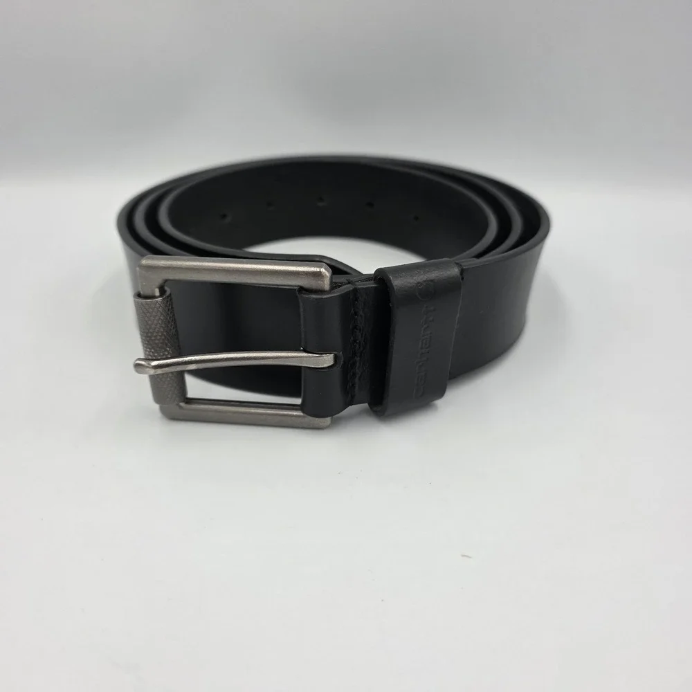 Carhartt‎ Men's Belt Full Grain Leather WB5562-M Size 44 Black 1-1/2